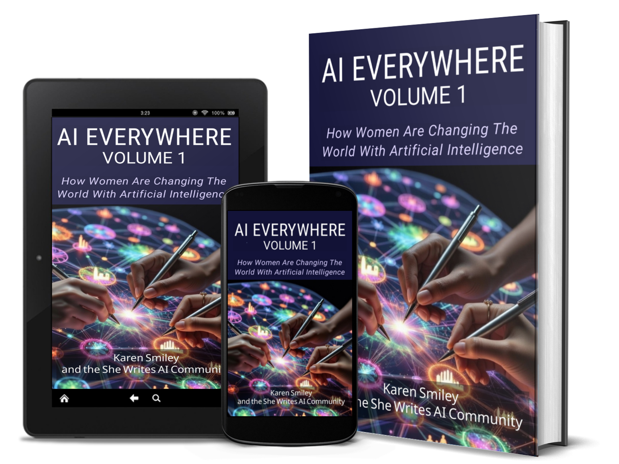 3D image of the cover of AI Everywhere, Volume 1